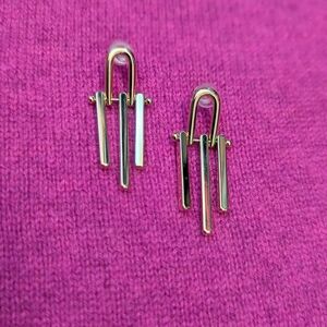 Gold and Silver Geometric Earrings